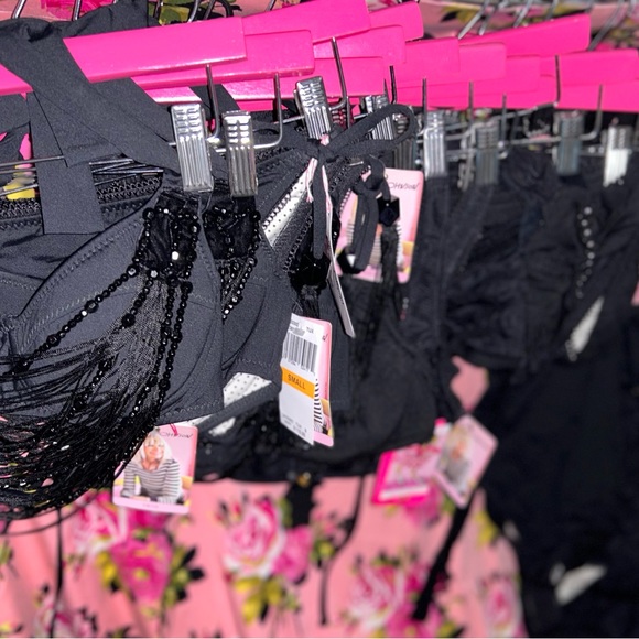 Betsey Johnson cabaret burlesque black bikini - Picture 9 of 17